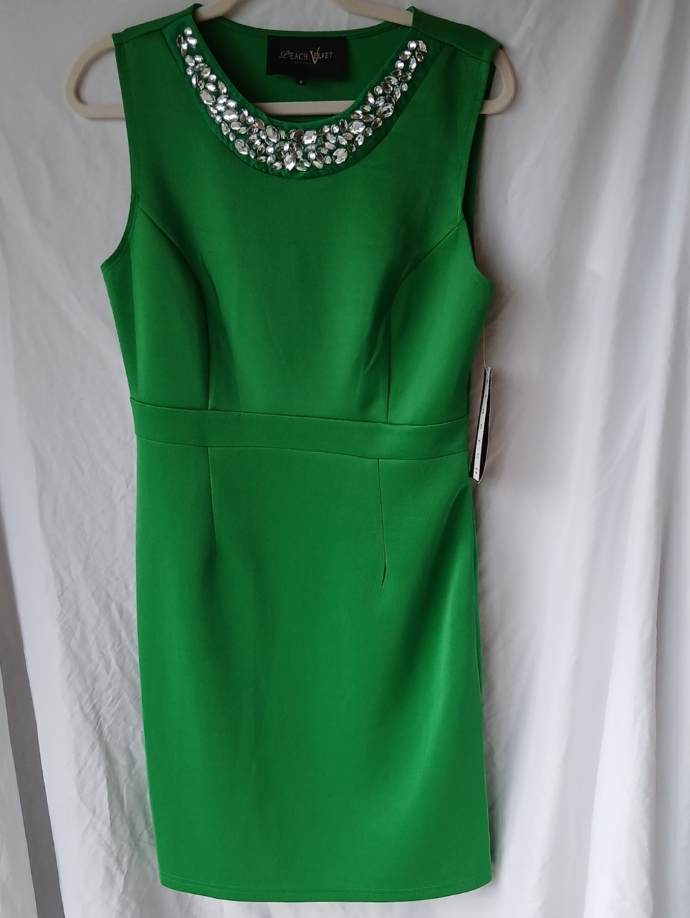 Speechless Green Jewel-Neck Sheath Dress